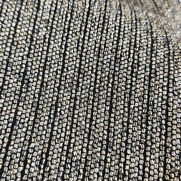 Calvin Klein black coat w/ gold & silver metallic beaded band, size 6 - Picture 13 of 13